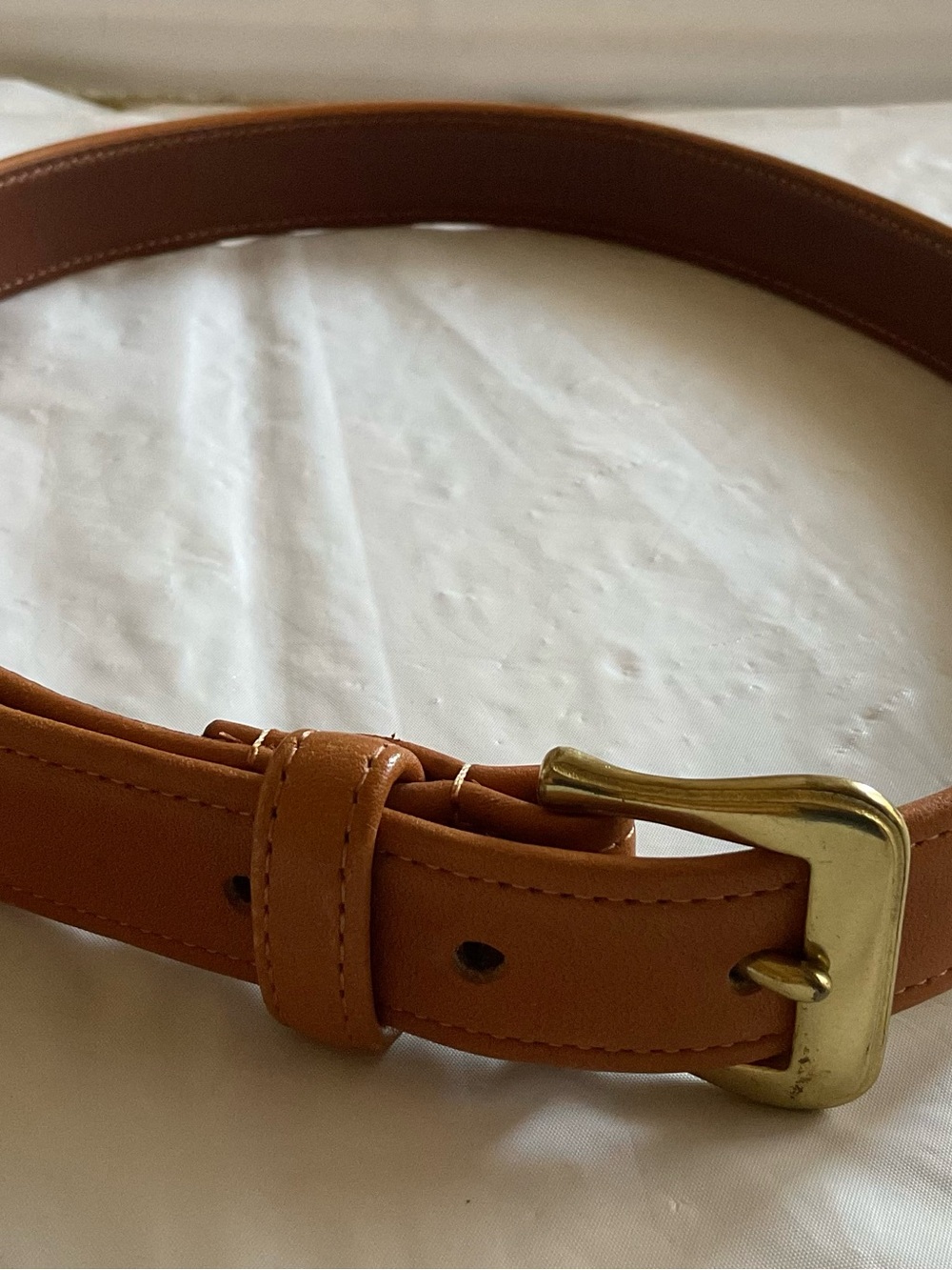 COACH Vintage 3911 Butter Scotch Leather Belt With Brass Buckle Size S- USA Made